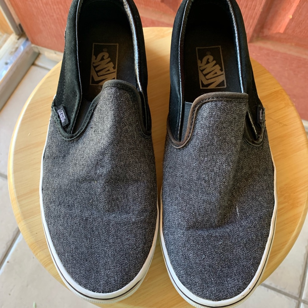 Dark Gray Slip On Vans